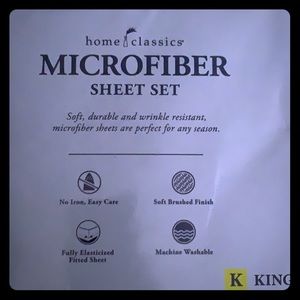 ⛵️King size microfiber sheet set